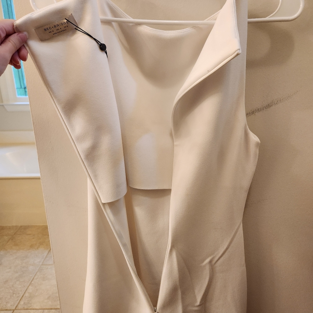 Bec + Bridge Arlette Tuck Midi Dress White Size 8 - Picture 9 of 12
